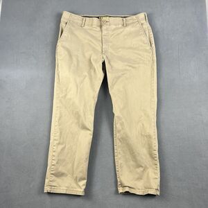 Lee Pants Mens 40X30 Biege Khaki Extreme Comfort Stretch Straight Leg Chinos